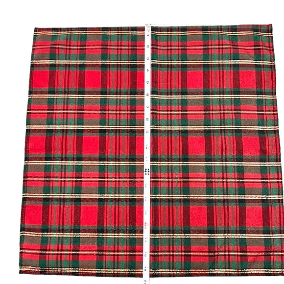 Vintage Dining Red Tartan Plaid Christmas Napkins Set Of 6 Poshmark